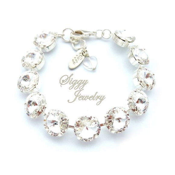 Swarovski Clear Crystal Chunky Rivoli Bracelet - Picture 1 of 10